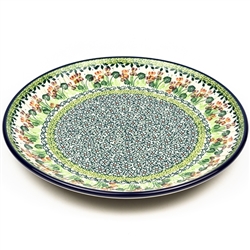 Polish Pottery 10.5" Dinner Plate. Hand made in Poland. Pattern U4836 designed by Teresa Liana.