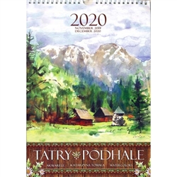 This beautiful large format spiral bound wall calendar features the works of Polish artist Katarzyna Tomala. 15 scenes from the Podhale region in watercolours.