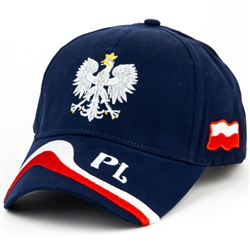 PL Cap - Black With Silver Eagle And Flag
