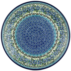 Polish Pottery 10.5" Dinner Plate. Hand made in Poland. Pattern U4803 designed by Teresa Liana.