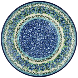 Polish Pottery 10" Dinner Plate. Hand made in Poland. Pattern U4803 designed by Teresa Liana.