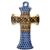 Polish Pottery Cross 7.5". Hand made in Poland. Pattern U152 designed by Maryla Iwicka.