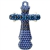 Polish Pottery Cross 7.75". Hand made in Poland. Pattern U499 designed by Maryla Iwicka.