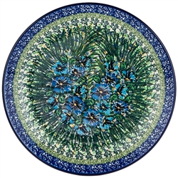 Polish Pottery 10.5" Dinner Plate. Hand made in Poland. Pattern U3662 designed by Jolanta Okraska.