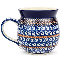 Polish Pottery 16 oz. Bubble Mug. Hand made in Poland. Pattern U86 designed by Jacek Chyla.