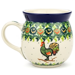 Polish Pottery 16 oz. Bubble Mug. Hand made in Poland. Pattern U4760 designed by Wirginia Cebrowska.