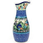 Polish Pottery 10.5" Carafe. Hand made in Poland. Pattern U4864 designed by Teresa Liana.