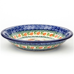 Polish Pottery 8.5" Soup Plate / Bowl. Hand made in Poland. Pattern U3986 designed by Teresa Liana.