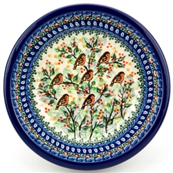 Polish Pottery 8.5" Soup Plate / Bowl. Hand made in Poland. Pattern U2649 designed by Maria Starzyk.