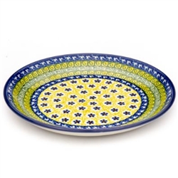 Polish Pottery 10" Dinner Plate. Hand made in Poland. Pattern U480 designed by Jolanta Okraska.