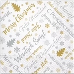 Beautiful Polish Christmas Carol Luncheon Napkins (package of 20) featuring 
Merry Christmas greetings in multiple languages including Polish.

Three ply napkins with water based paints used in the printing process.