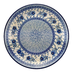 Polish Pottery 10.5" Dinner Plate. Hand made in Poland. Pattern U4798 designed by Teresa Liana.