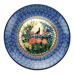 Polish Pottery 10.5" Dinner Plate. Hand made in Poland. Pattern U3478 designed by Teresa Liana.