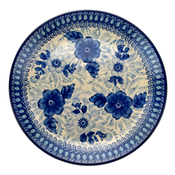 Polish Pottery 10.5" Dinner Plate. Hand made in Poland. Pattern U214 designed by Irena Maczka.