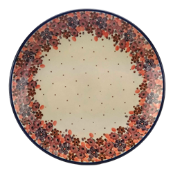 Polish Pottery 8" Dessert Plate. Hand made in Poland. Pattern U4650 designed by Teresa Liana.