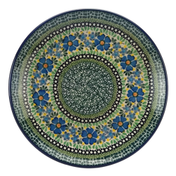 Polish Pottery 8" Dessert Plate. Hand made in Poland. Pattern U4709 designed by Teresa Liana.