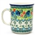 Polish Pottery 8 oz. Everyday Mug. Hand made in Poland. Pattern U4841 designed by Teresa Liana.