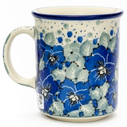 Polish Pottery 8 oz. Everyday Mug. Hand made in Poland. Pattern U4826 designed by Teresa Liana.