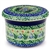 Polish Pottery 4.5" European Butter Crock. Hand made in Poland. Pattern U4332 designed by Krystyna Dacyszyn.