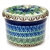 Polish Pottery 4.5" European Butter Crock. Hand made in Poland. Pattern U2957 designed by Zofia Spychalska.