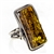 Beautiful rectangular shaped amber cabochon set in sterling silver. Size approx 1" x .5"