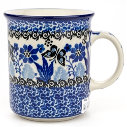 Polish Pottery 8 oz. Everyday Mug. Hand made in Poland. Pattern U3376 designed by Teresa Liana.