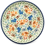 Polish Pottery Stoneware Bread & Butter Plate 6 in. 'Bees A'buzz'
