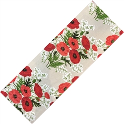 Beautiful printed linen table runner with one of Poland's most popular flower.