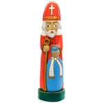 Swiety Mikolaj - Hand Carved And Painted Saint Nicholas 8.75"