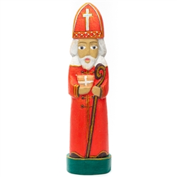 Swiety Mikolaj is one of the most popular themes in Polish folk art. Folk artist Jerzy Zbrozek carves and paints these very traditional St. Nicholas figures.