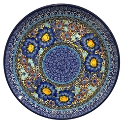 Polish Pottery 10" Dinner Plate. Hand made in Poland. Pattern U4659 designed by Maria Starzyk.