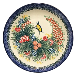 Polish Pottery 10" Dinner Plate. Hand made in Poland. Pattern U3282 designed by Teresa Liana.