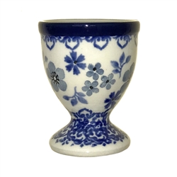 Polish Pottery 2.4" Egg Cup. Hand made in Poland and artist initialed.