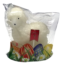 A traditional hand made Polish Easter sugar lamb. Size is approx 2.75" L x 1.75" W x 3.5" H.    Perfect for the Easter table and as a gift.