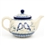 Polish Pottery 30 oz. Teapot. Hand made in Poland. Pattern U4830 designed by Maria Starzyk.