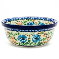 Polish Pottery 6" Cereal/Berry Bowl. Hand made in Poland. Pattern U2448 designed by Irena Maczka.