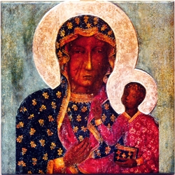 Artistic Ceramic Tile - Our Lady Of Czestochowa