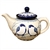 Polish Pottery 10 oz. Bedtime Teapot. Hand made in Poland. Pattern U4830 designed by Maria Starzyk.