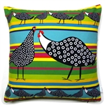 Beautiful stuffed folk design pillow. 100% polyester and made in Poland. Back side of the pillow is solid black. Zipper on one side for convenient cleaning. &#8203;Size 14" x 14".