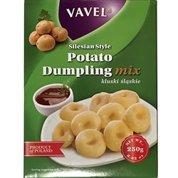 Silesian style dumplings are very tasty with all kinds of sauces, meat, poultry and can be served with all kinds of salads.  Makes approximately 20 kluski.
Instructions in both Polish and English text. Product of Poland.