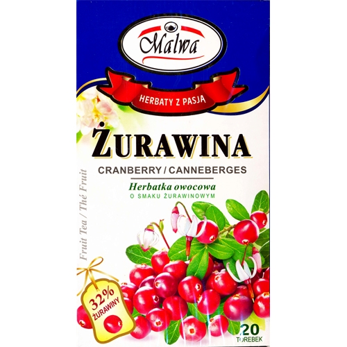 Malwa Cranberry Tea - Zurawina 1.4oz/40g - Polish Art Center