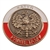 Attractive Polish Eagle lapel pin featuring the red and white colors of the Polish flag and the words Katyn Pamietamy.  Tie Tack Back.