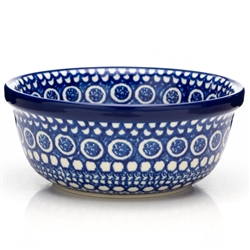 Polish Pottery 6" Cereal/Berry Bowl. Hand made in Poland. Pattern U1613 designed by Maryla Iwicka.