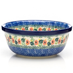 Polish Pottery 6" Cereal/Berry Bowl. Hand made in Poland. Pattern U4594 designed by Teresa Liana.