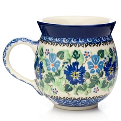 Polish Pottery 11 oz. Bubble Mug. Hand made in Poland. Pattern U1810 designed by Danuta Skiba.