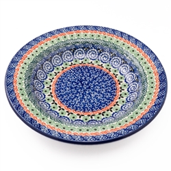 Polish Pottery 9.5" Soup / Pasta Plate. Hand made in Poland. Pattern U4532 designed by Maria Starzyk.