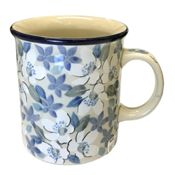 Polish Pottery 8 oz. Everyday Mug. Hand made in Poland. Pattern U4912 designed by Teresa Liana.