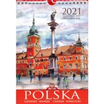 This beautiful small format spiral bound 14 month wall calendar features the works of Polish artist Katarzyna Tomala. 15 scenes from Polish cities in watercolours.