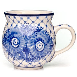 Polish Pottery 11 oz. Bubble Mug. Hand made in Poland. Pattern U69 designed by Maryla Iwicka.