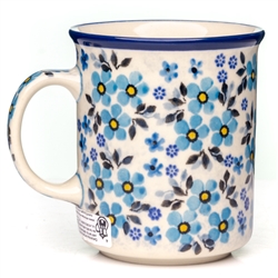 Polish Pottery 8 oz. Everyday Mug. Hand made in Poland. Pattern U4773 designed by Teresa Liana.